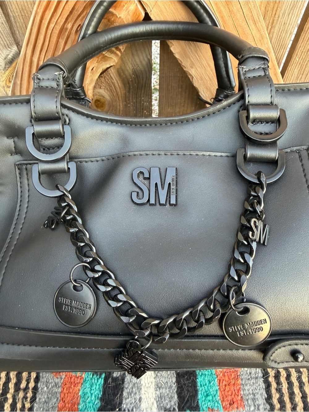 Steve Madden black BCharmy charm purse - Picture 2 of 4